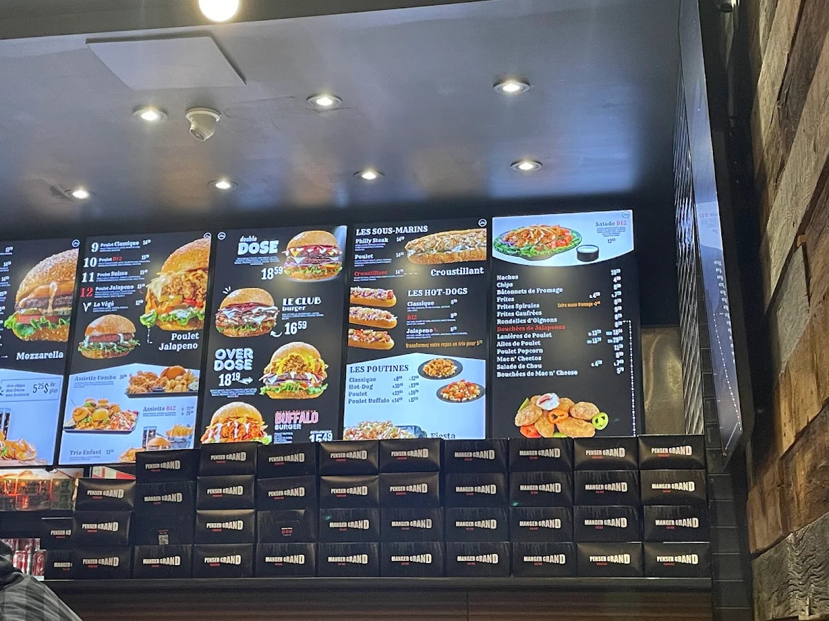 Menu, B12 Burger NDG