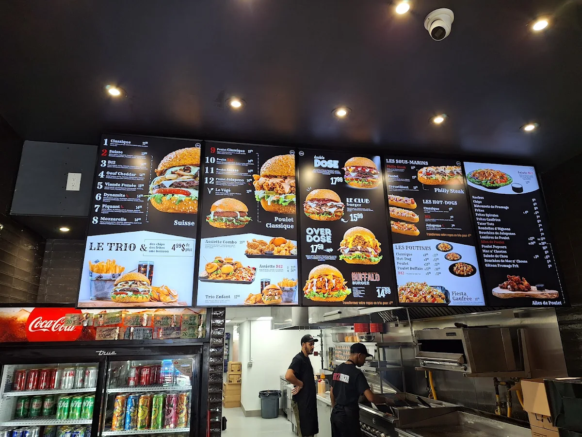 Menu, B12 Burger NDG