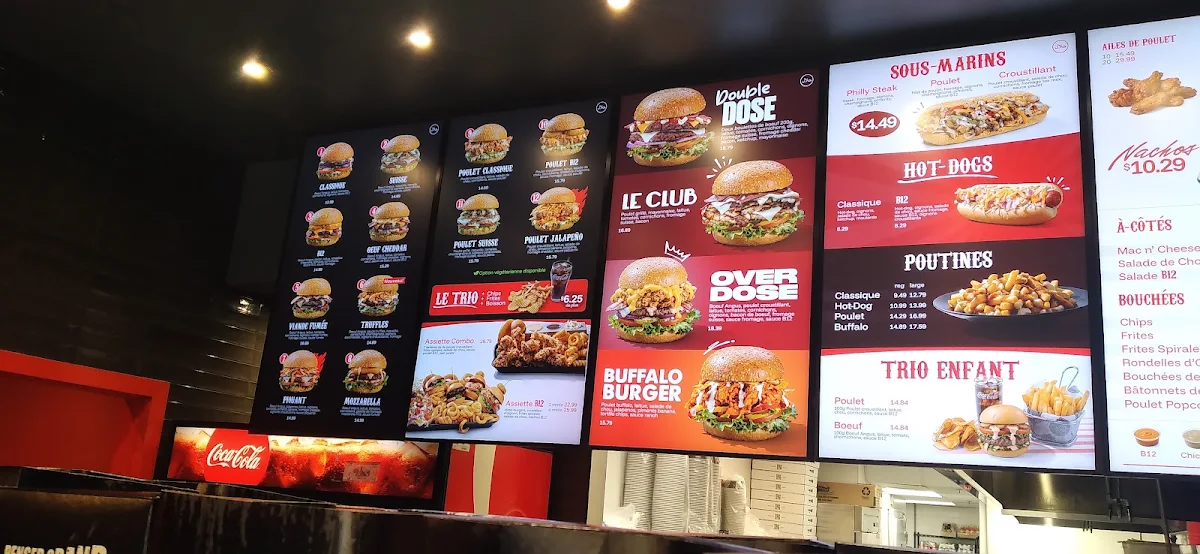 Menu, B12 Burger NDG