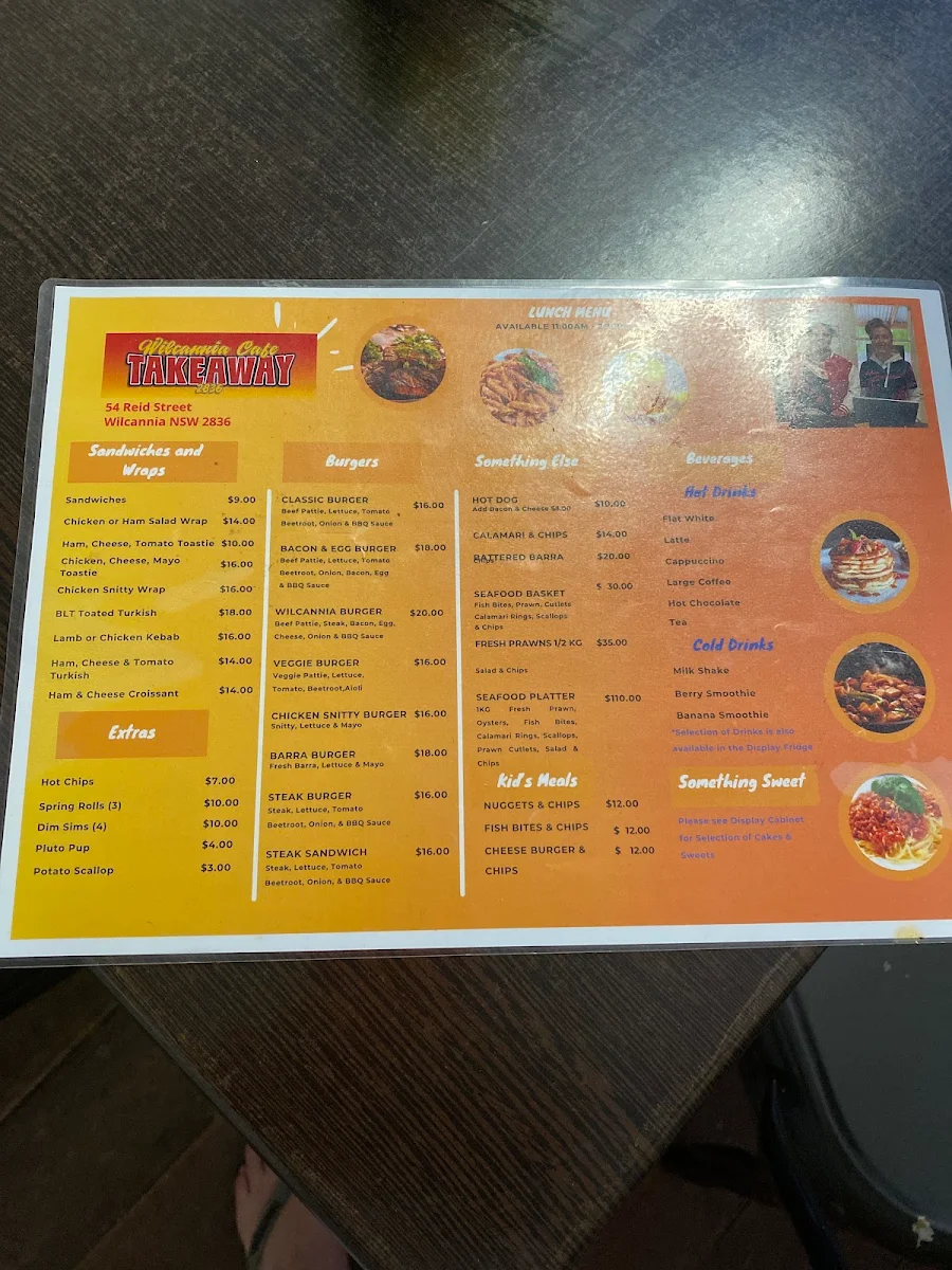 Menu, Wilcannia Cafe 2836