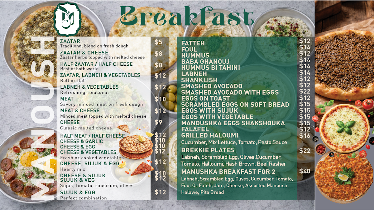 Menu, Manoushka