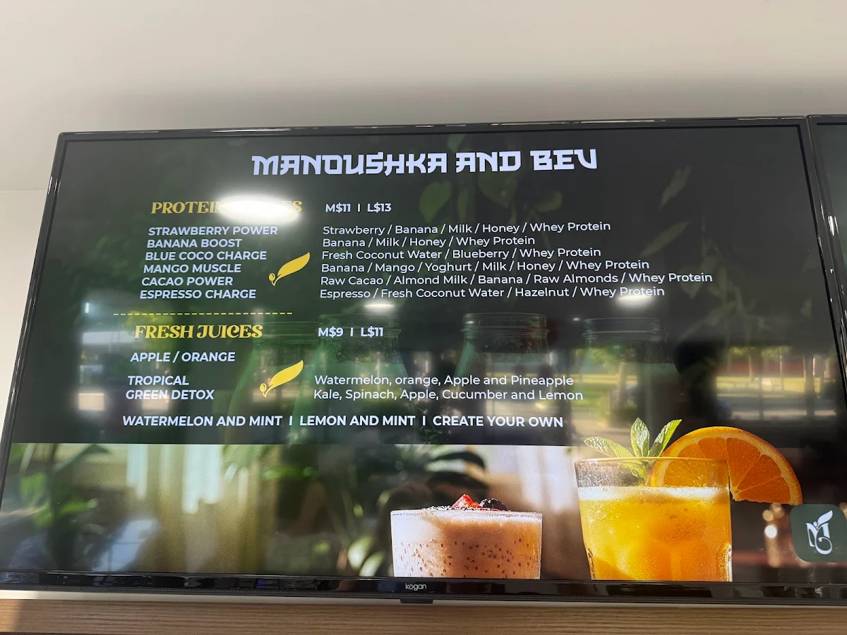 Menu, Manoushka