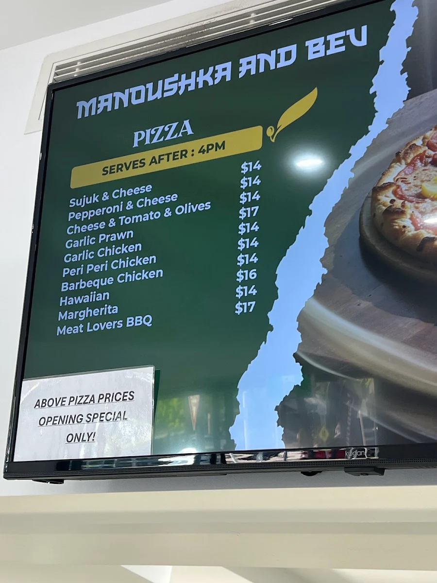 Menu, Manoushka