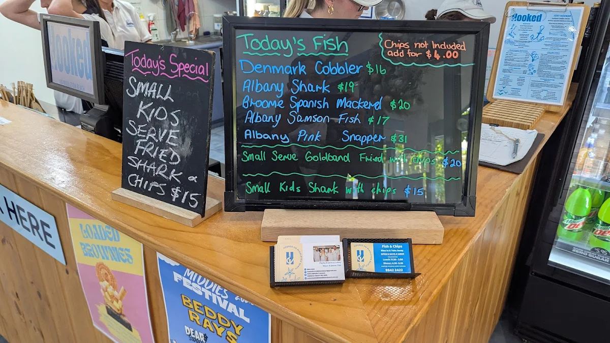 Menu, Hooked On Middleton Beach Fish & Chips