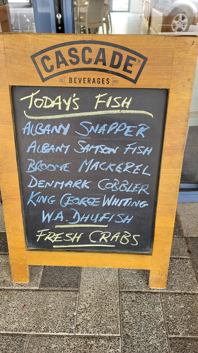 Menu, Hooked On Middleton Beach Fish & Chips
