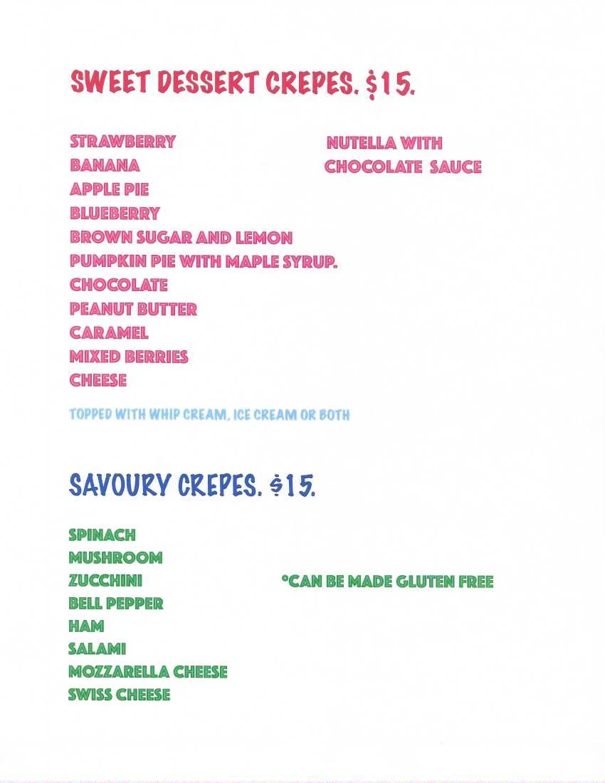 Menu, The 626 Fish and Chipper