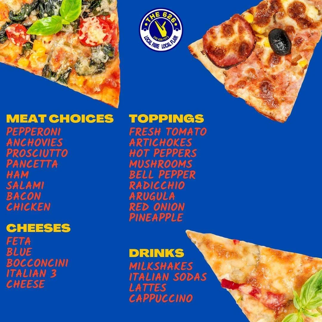 Menu, The 626 Fish and Chipper