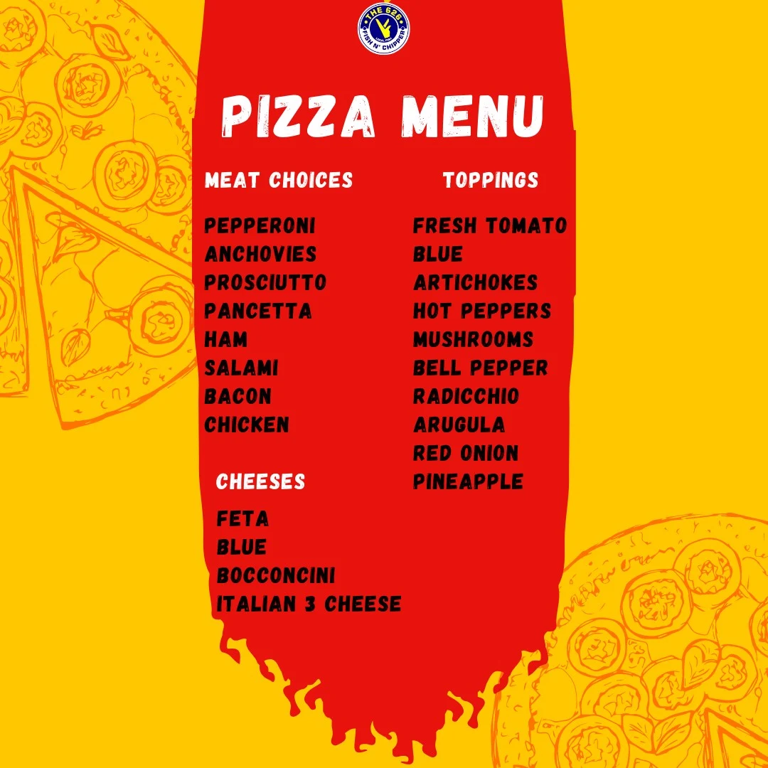 Menu, The 626 Fish and Chipper