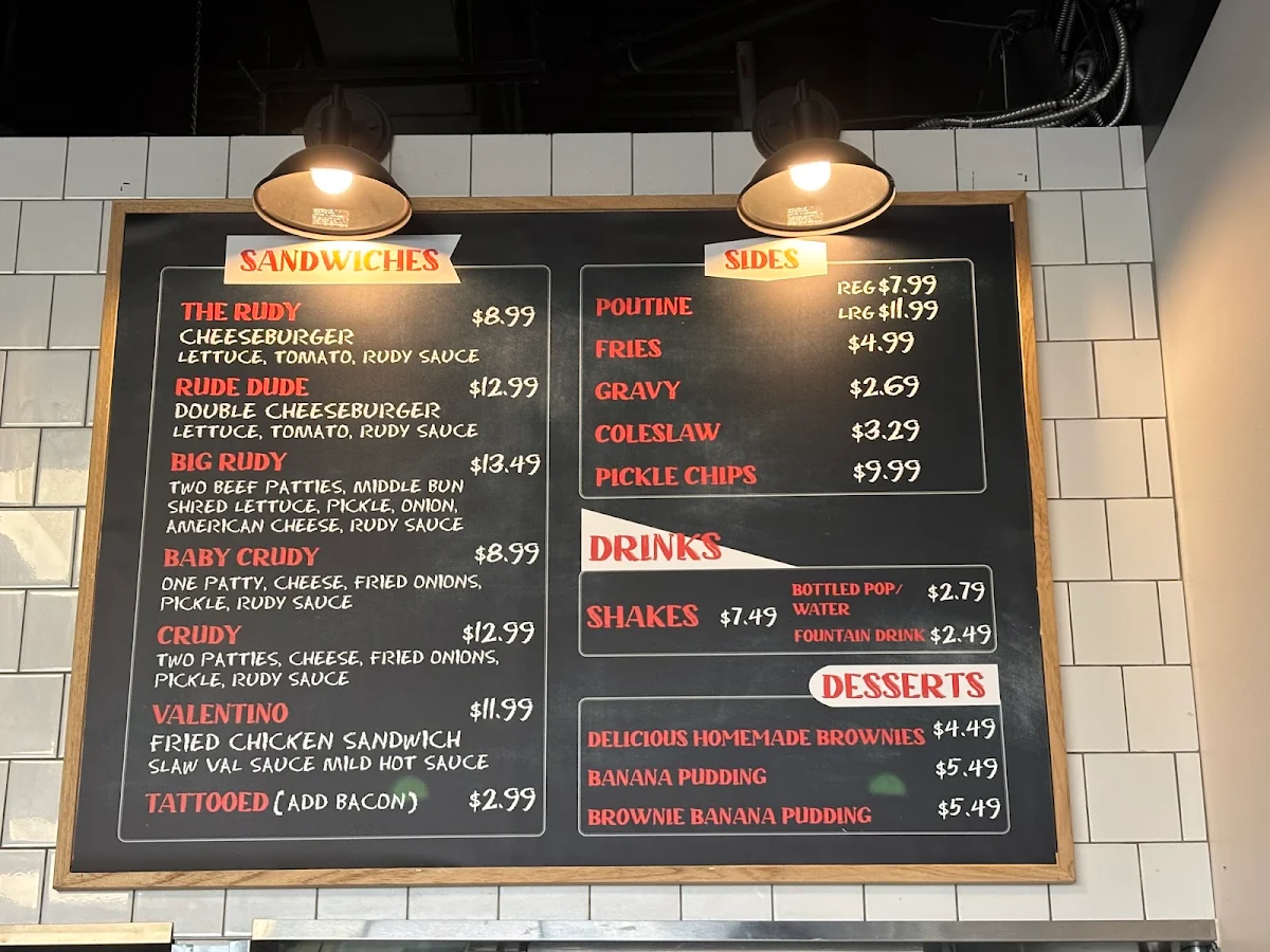 Menu, RUDY