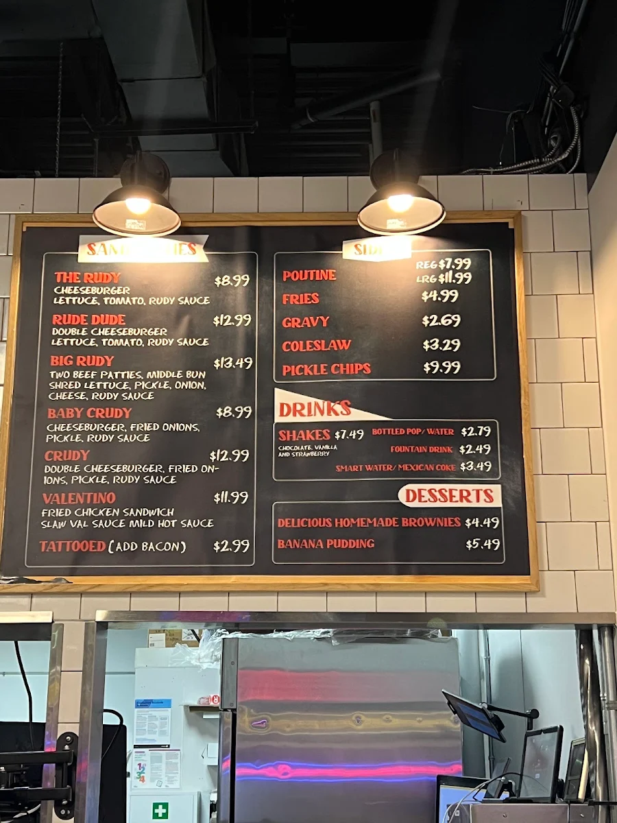 Menu, RUDY