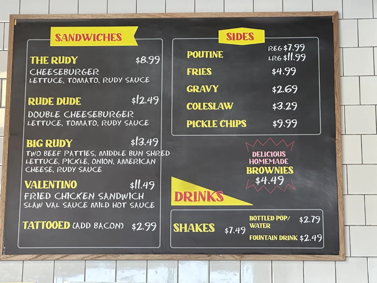 Menu, RUDY