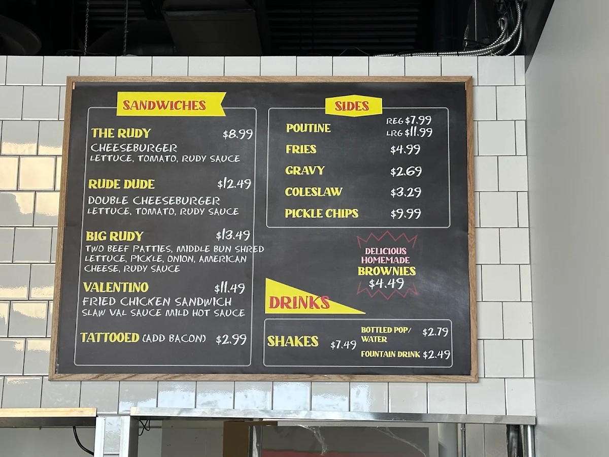 Menu, RUDY