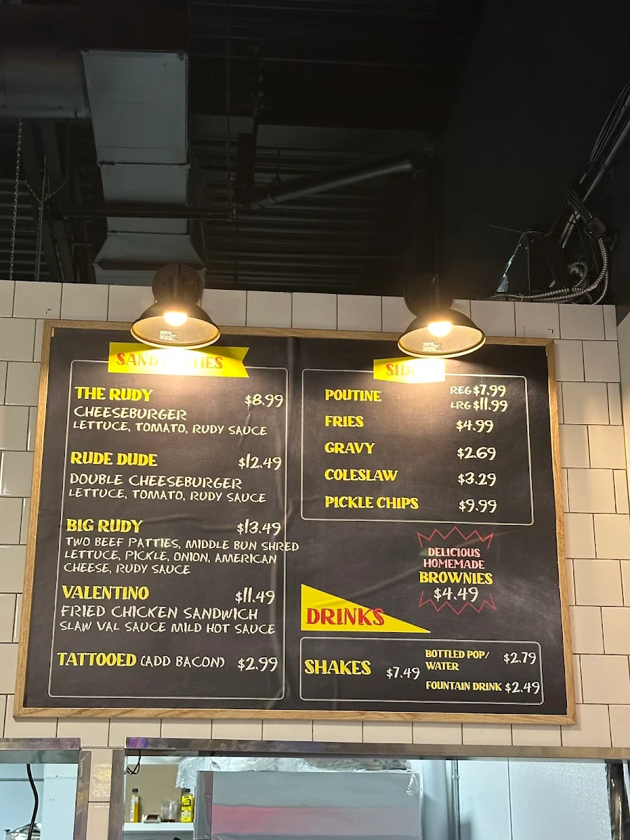 Menu, RUDY