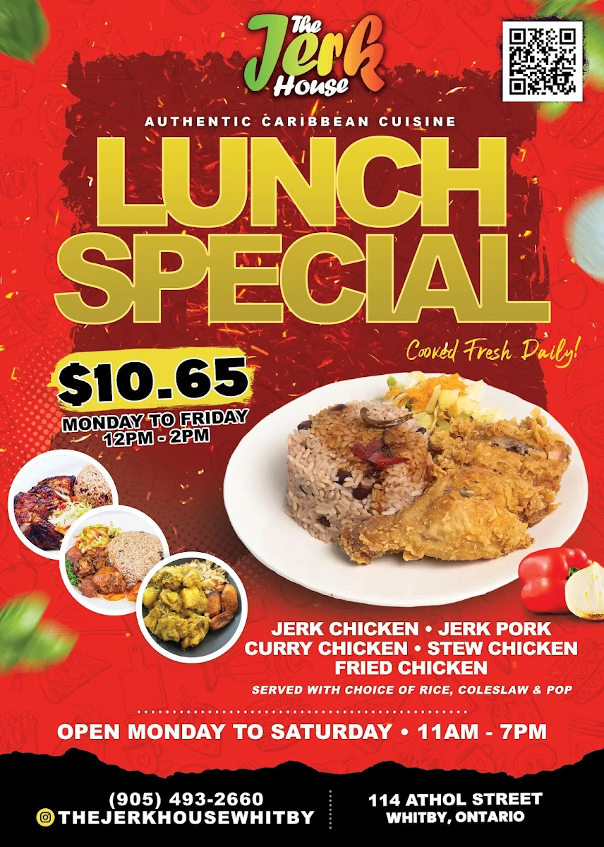 Menu, The Jerk House