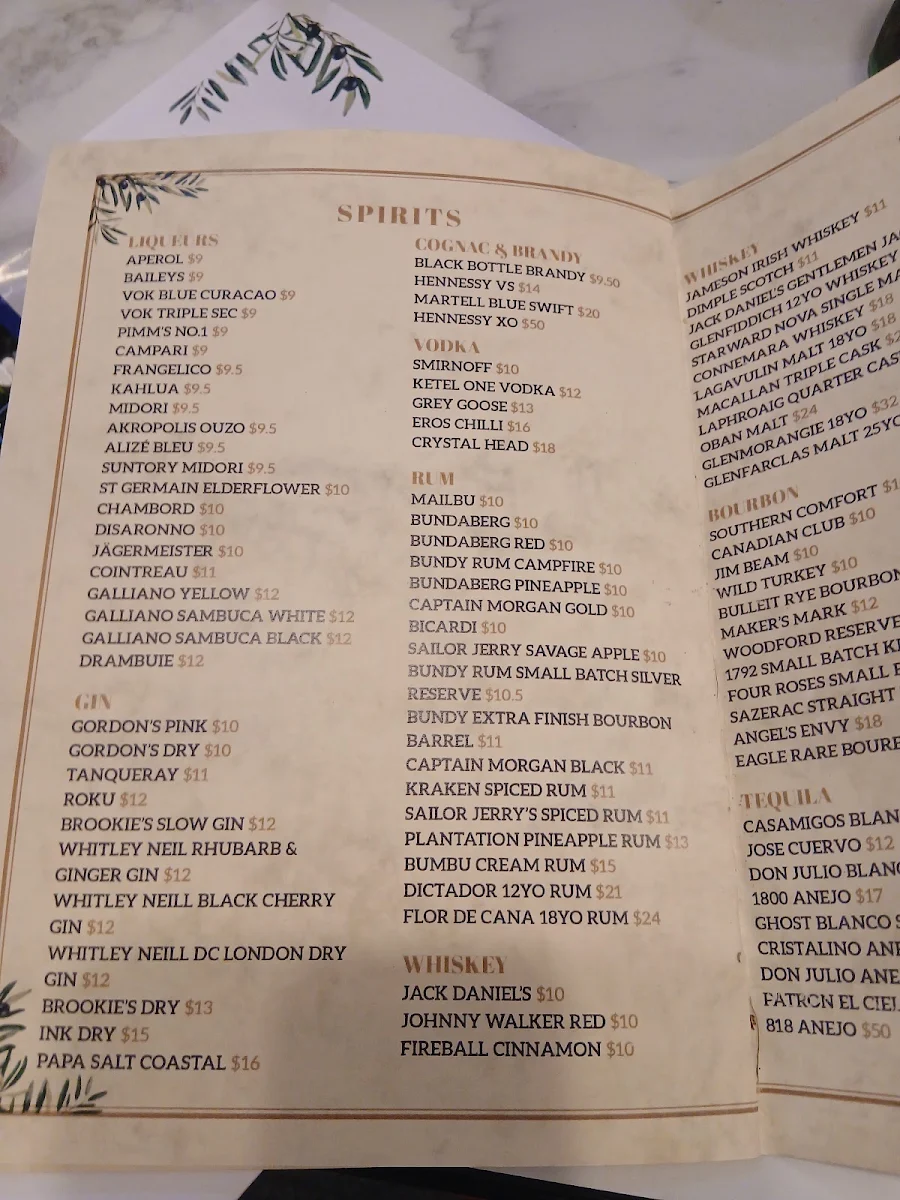 Menu, Good Intent Hotel
