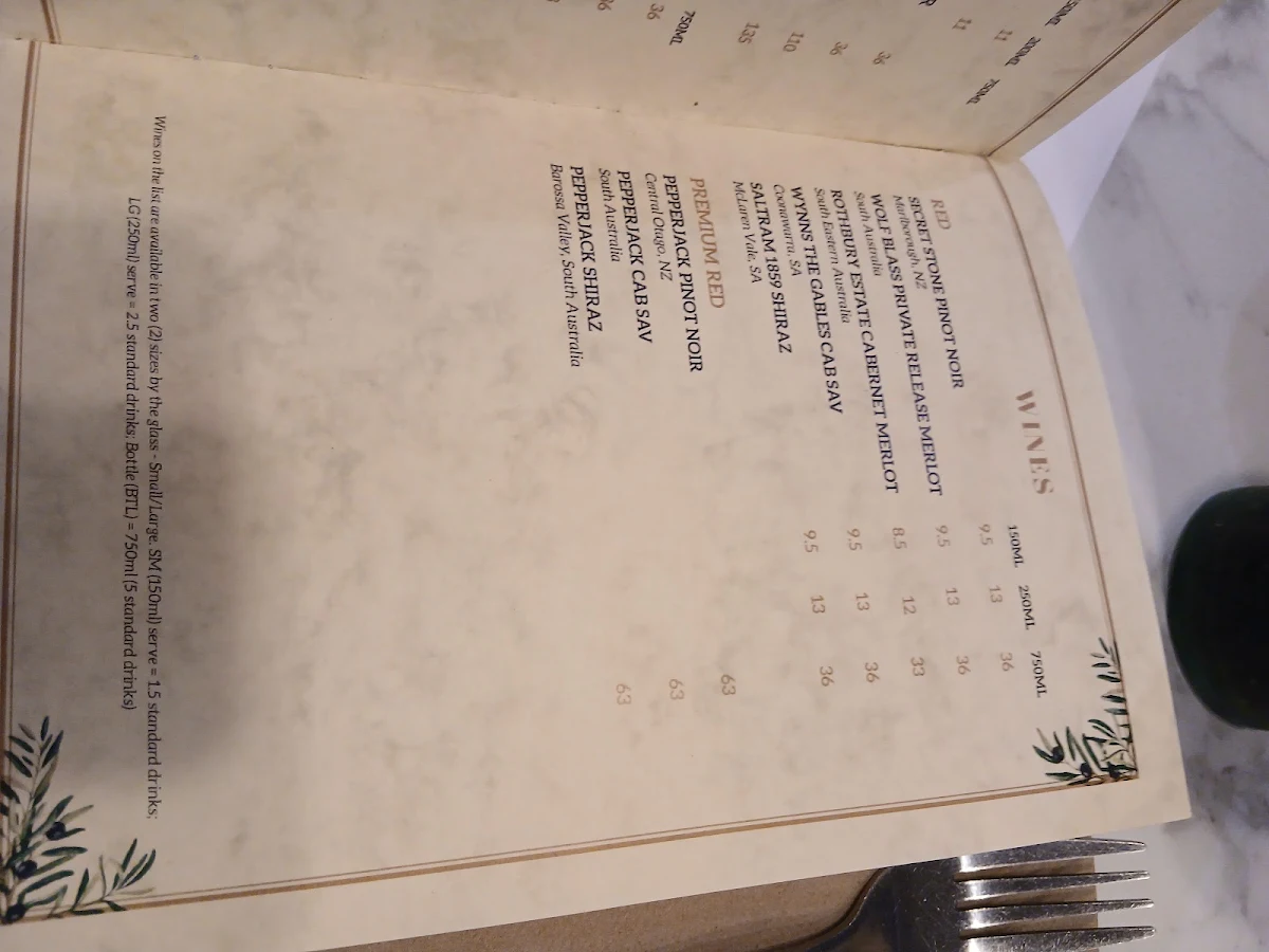 Menu, Good Intent Hotel