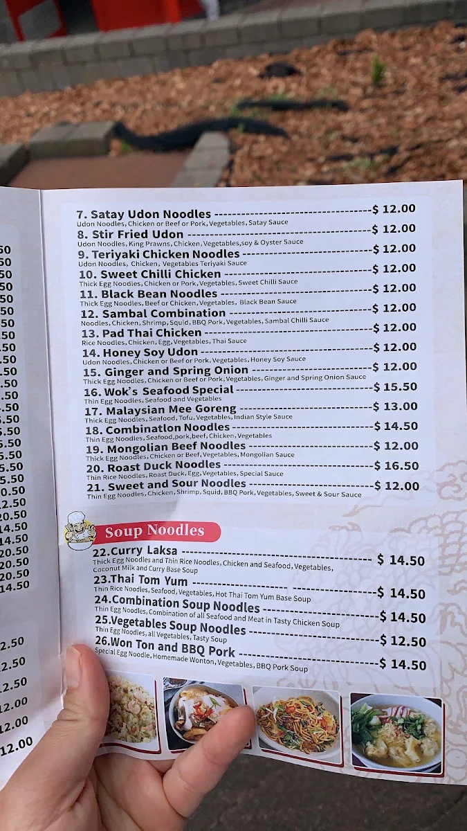 Menu, Wok's N Dumpling (Portland)
