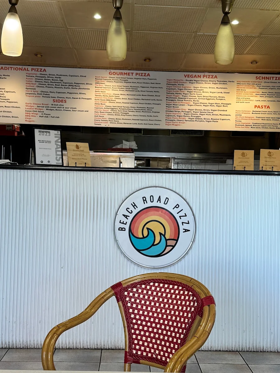 Menu, Beach Road Pizza