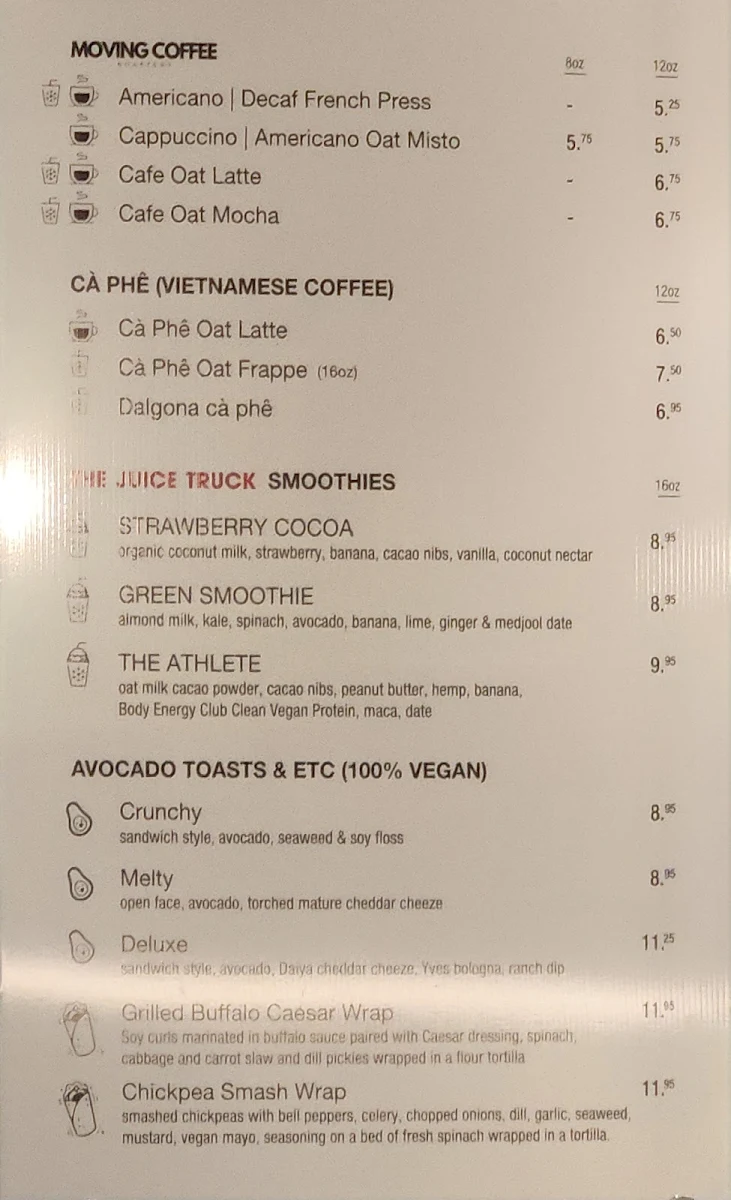 Menu, Whisk Matcha Cafe
