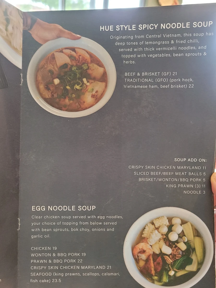 Menu, VIETFOOD SPRINGWOOD