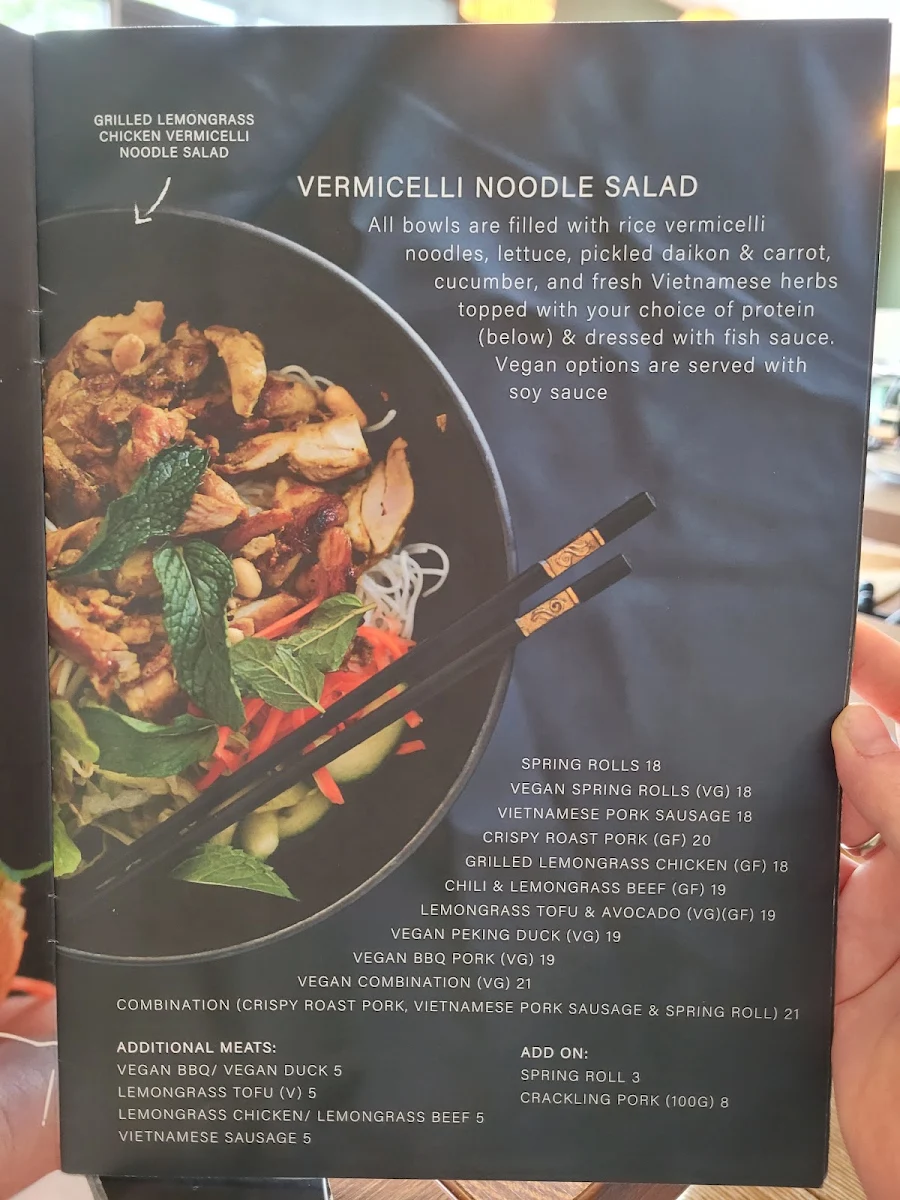 Menu, VIETFOOD SPRINGWOOD