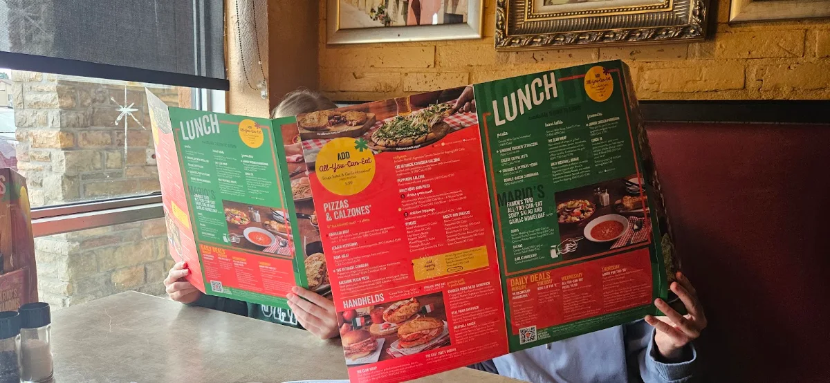 Menu, East Side Mario's