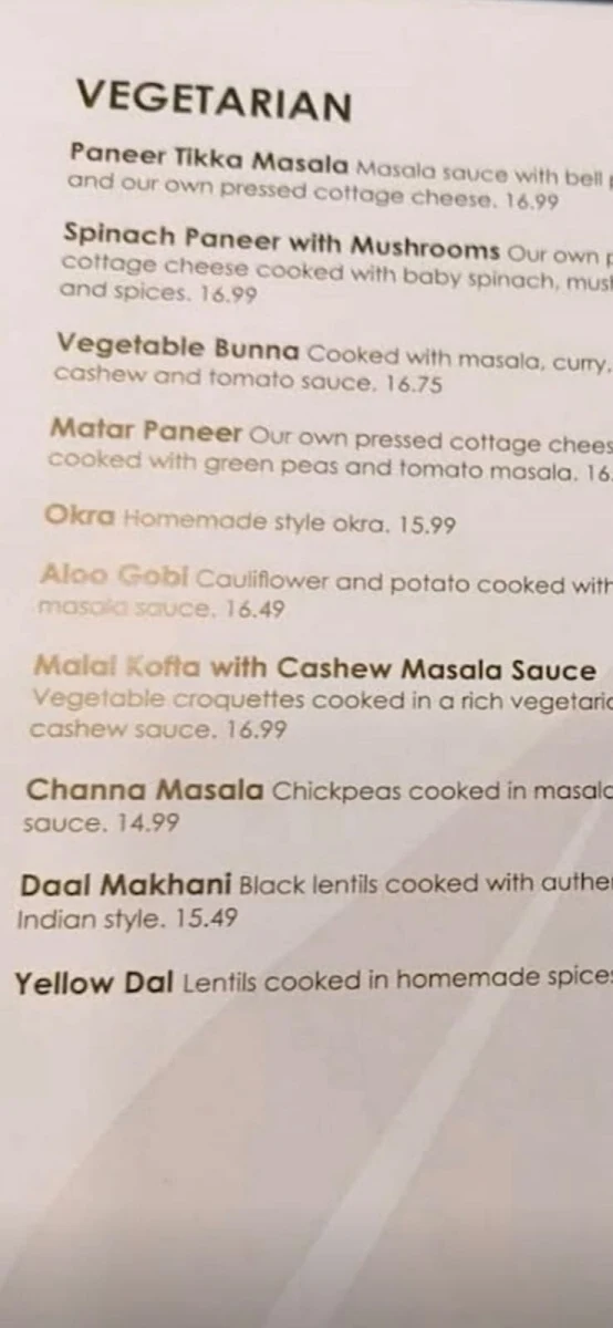 Menu, Caraway Grill - Regina Downtown