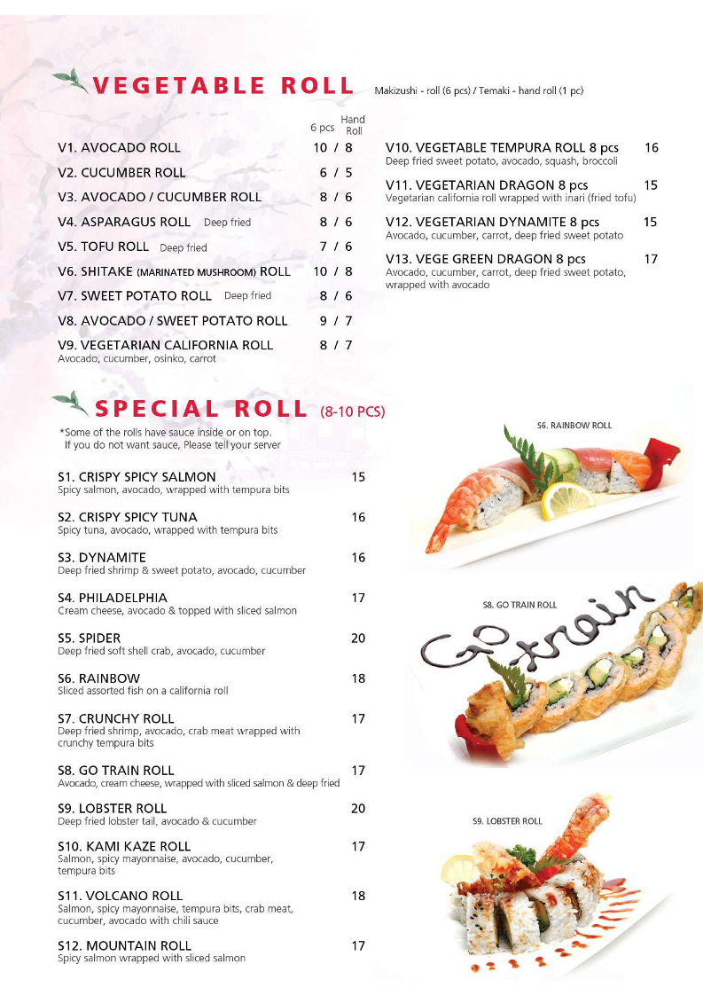 Menu, Mikado Japanese Restaurant