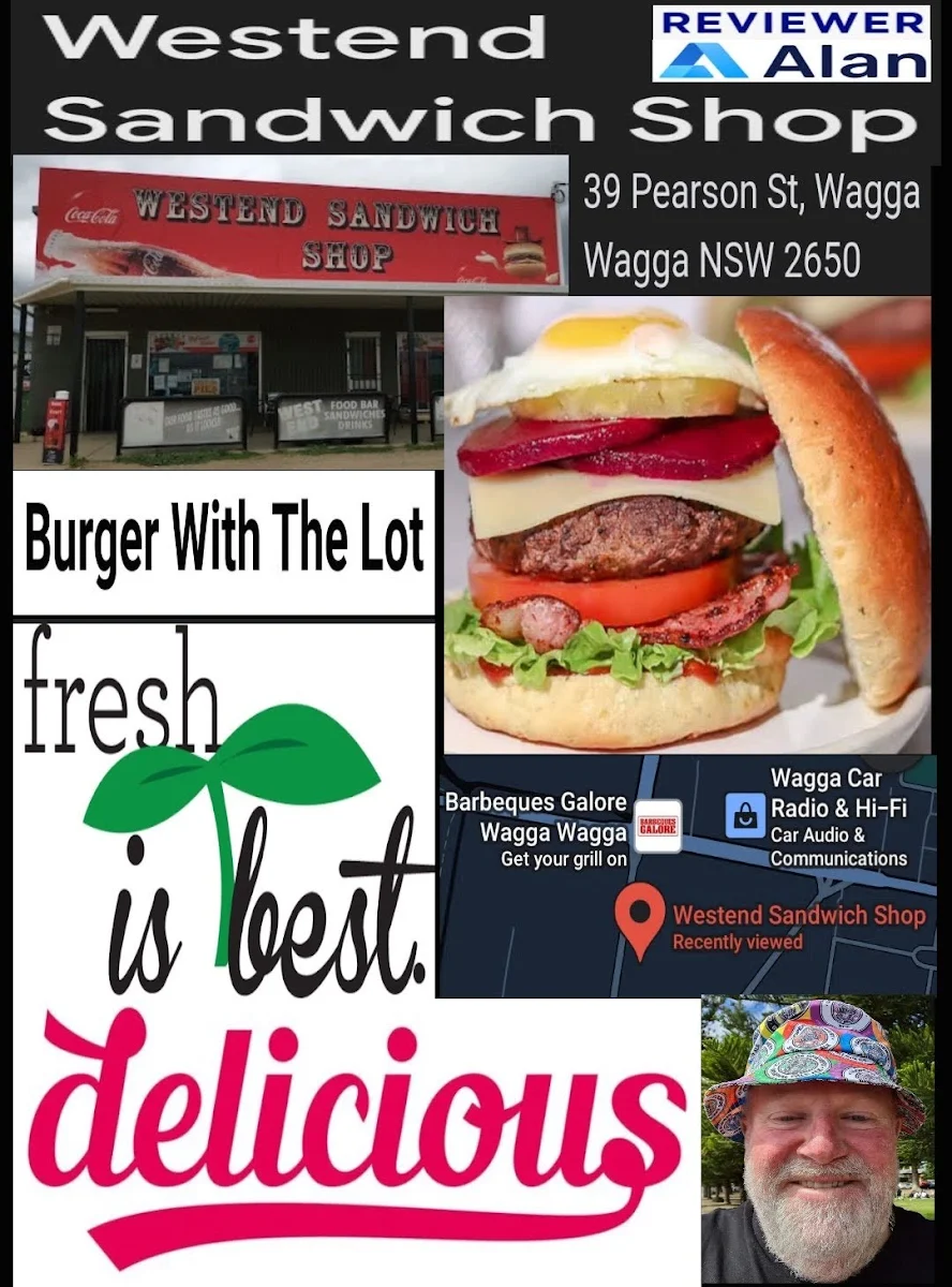 Menu, Westend Sandwich Shop