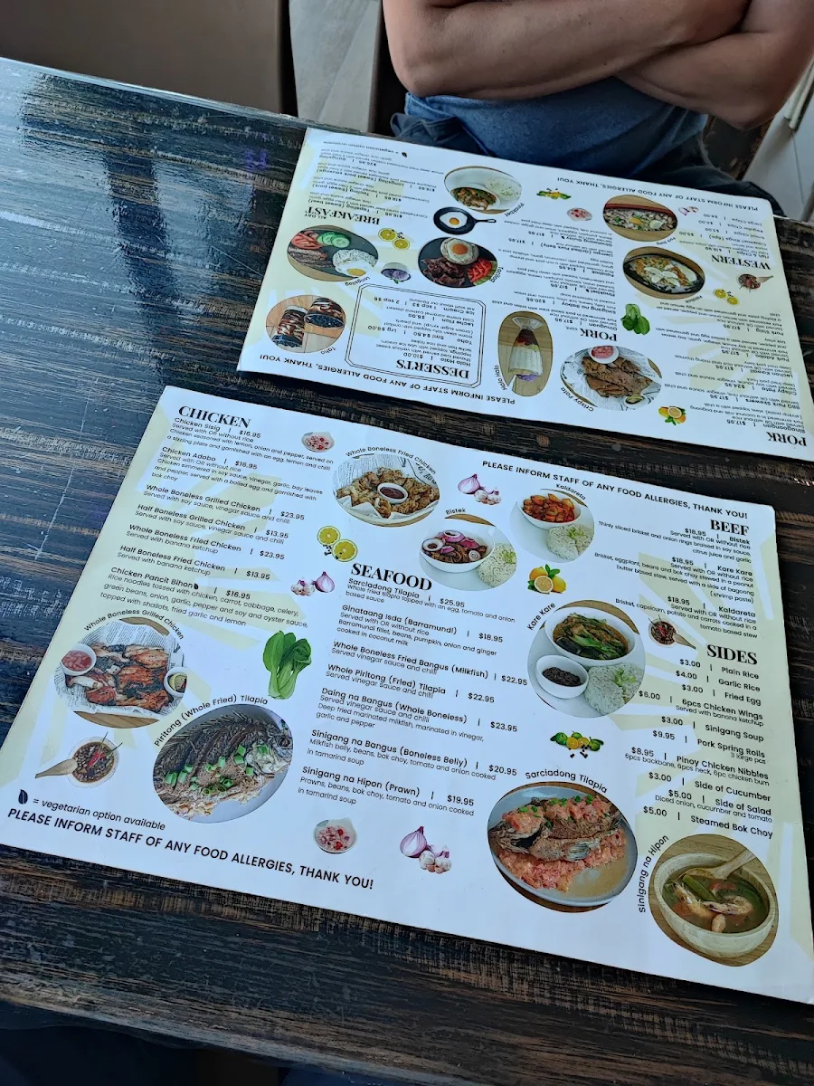 Menu, Manyaman Browns Plains