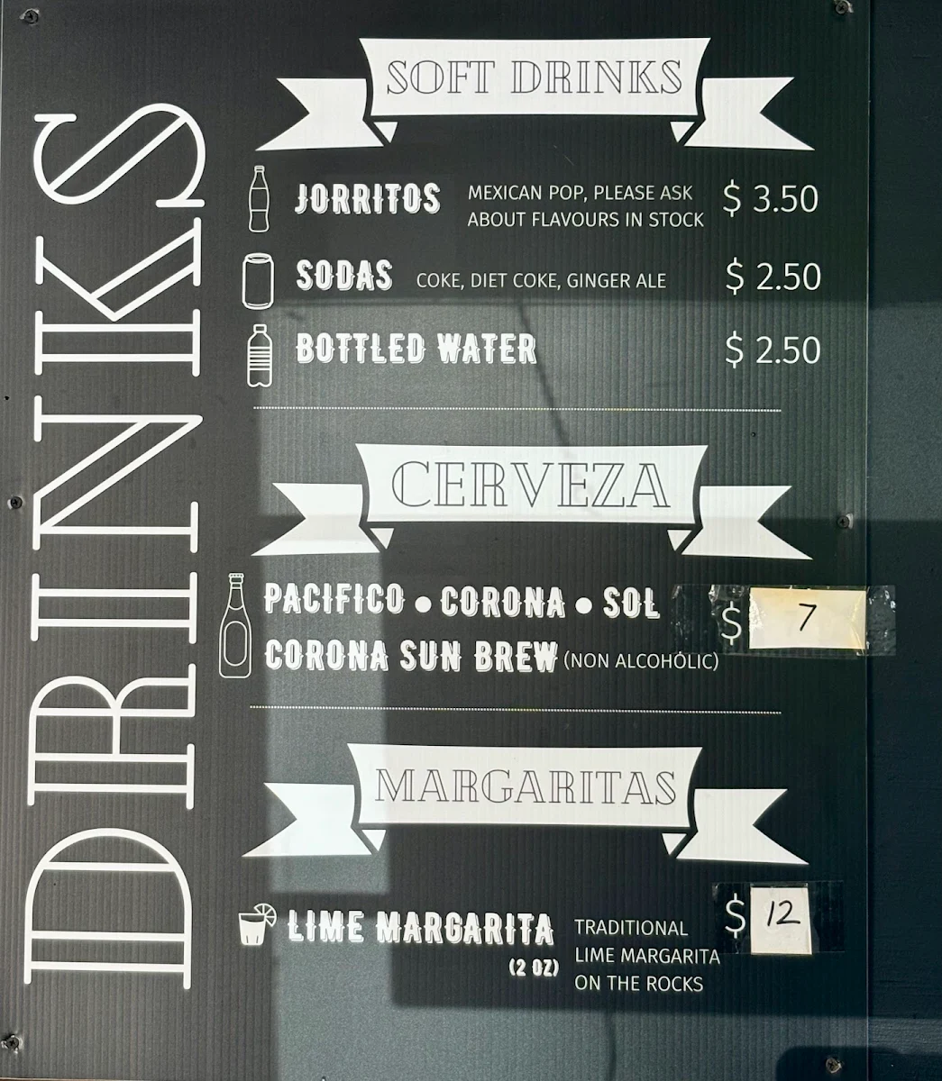 Menu, Tacos del Norte