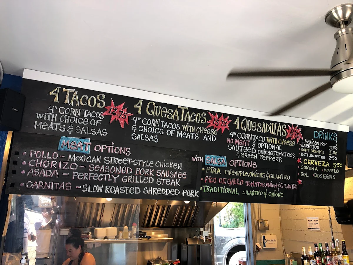 Menu, Tacos del Norte
