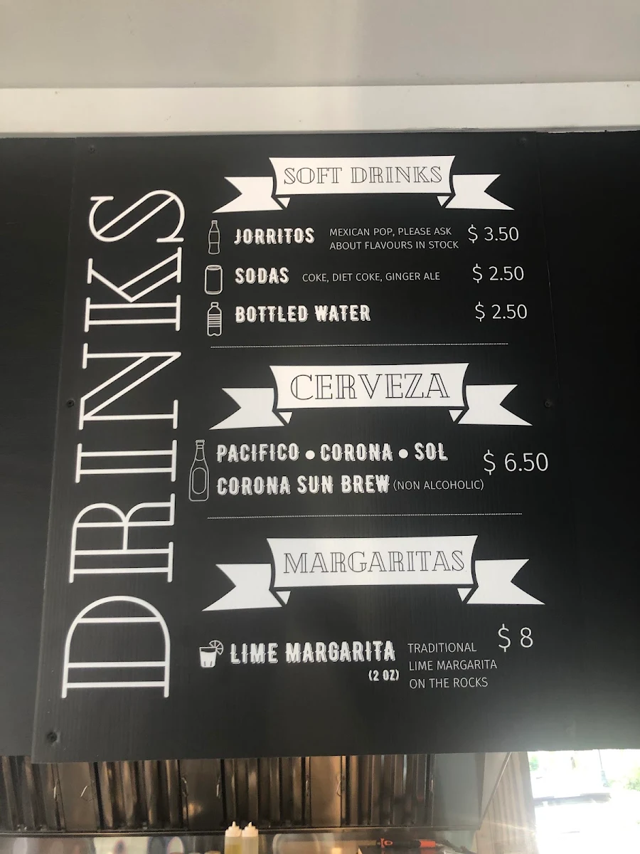 Menu, Tacos del Norte