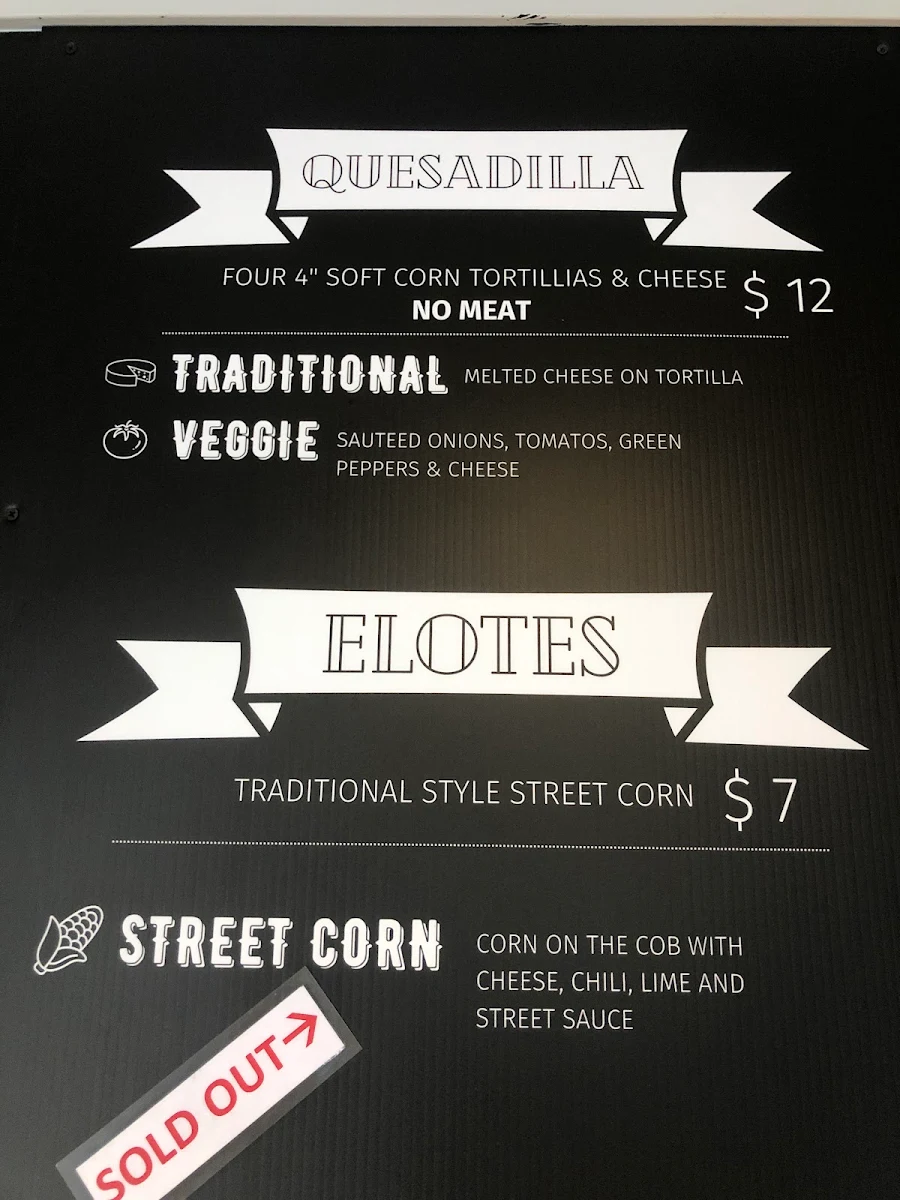 Menu, Tacos del Norte