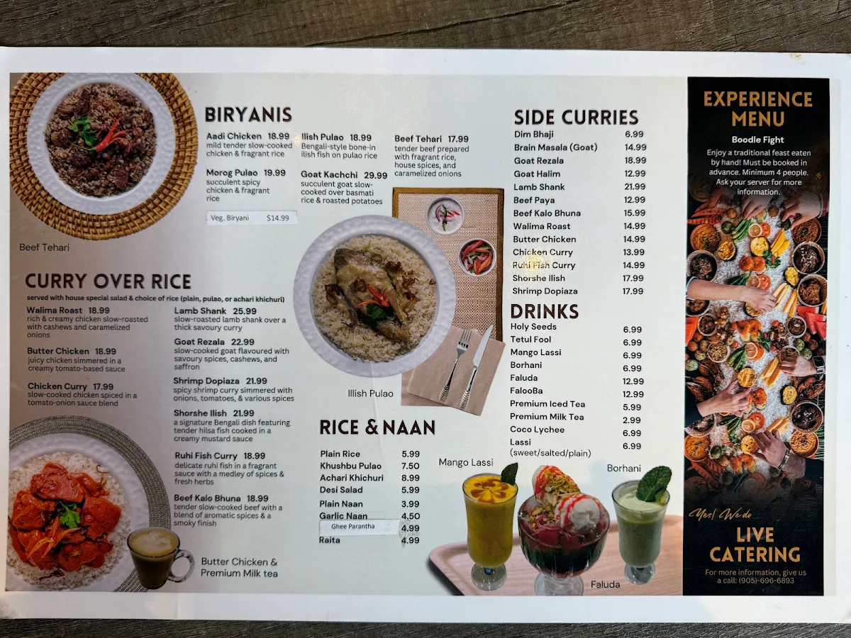 Menu, Premium Sweets