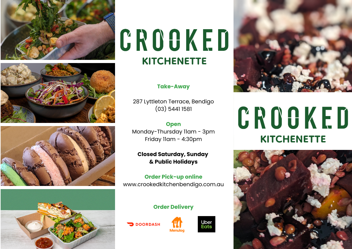 Menu, Crooked Kitchenette