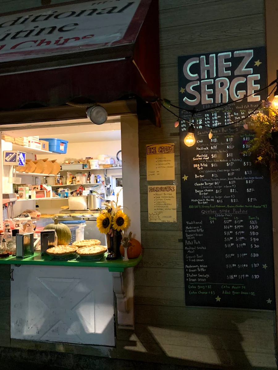 Menu, Chez Serge Takeout