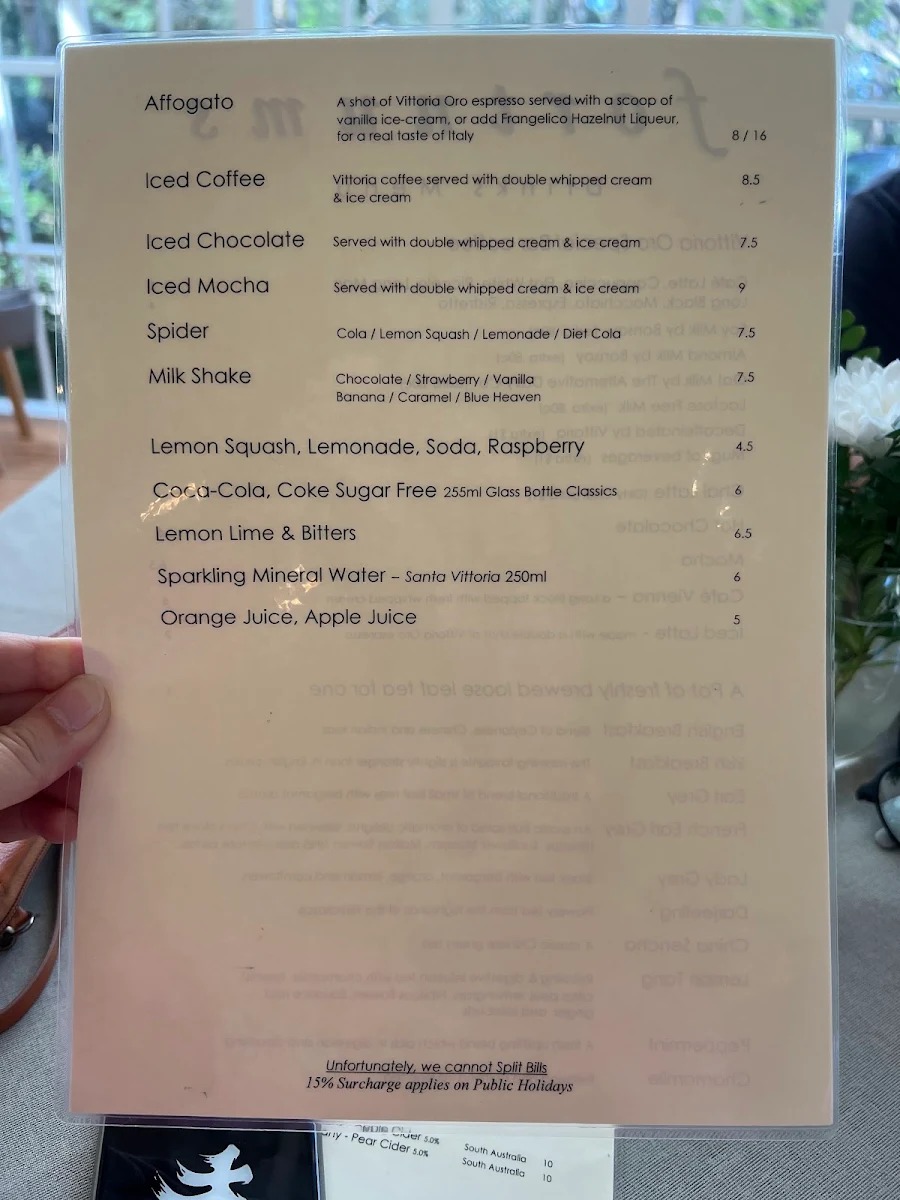 Menu, Fortnums Restaurant & Wedding Venue