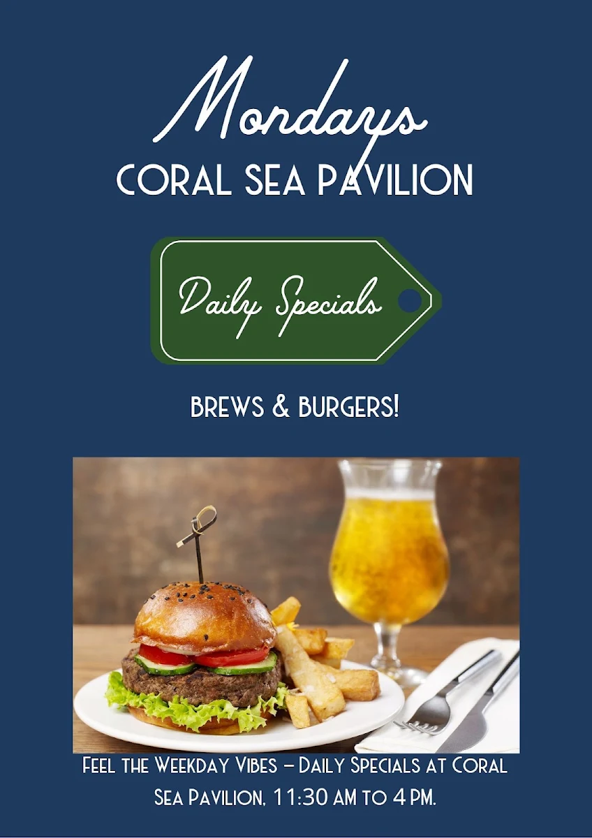 Menu, Coral Sea Pavilion