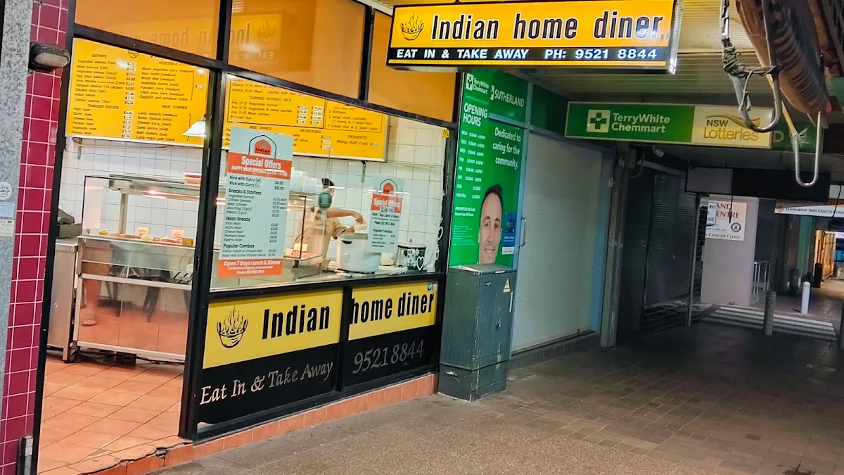 Menu, Indian Home Diner