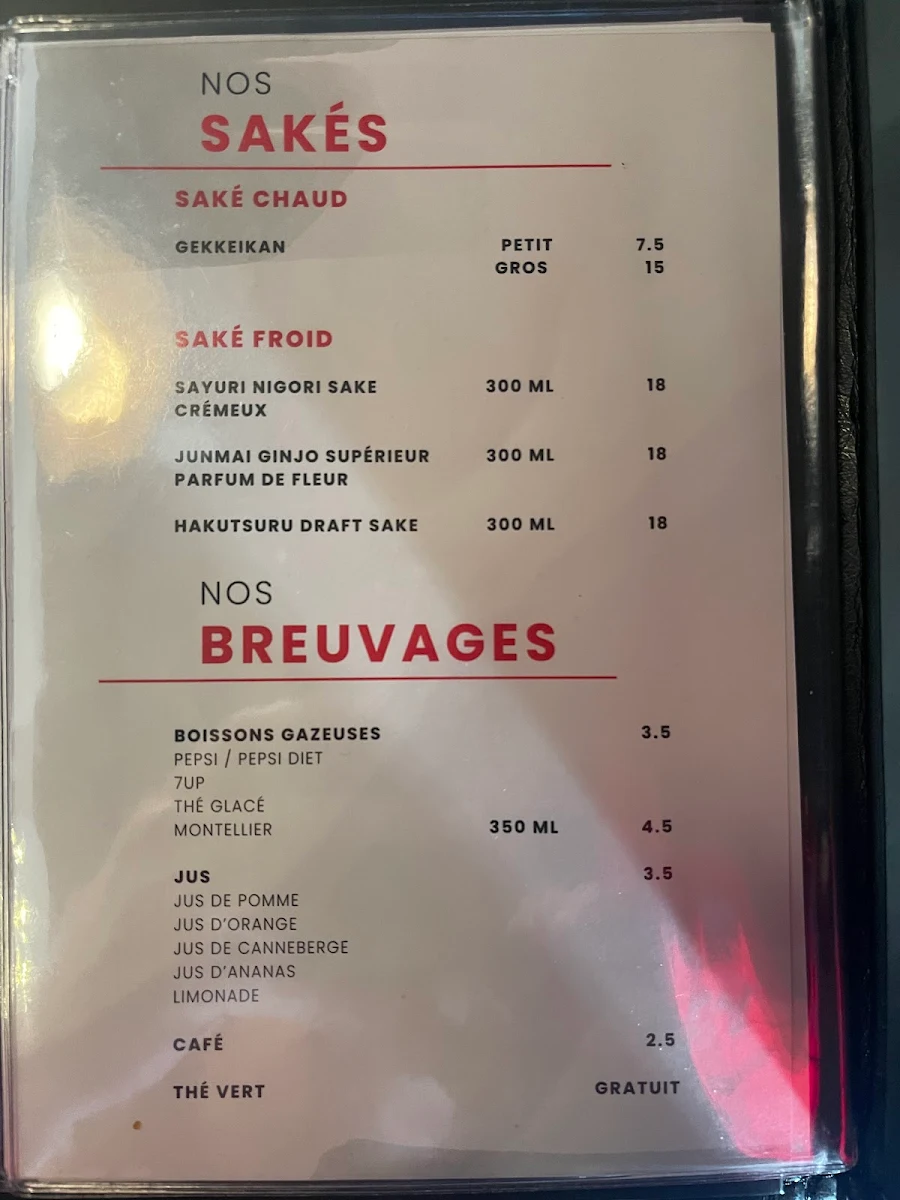Menu, Shogun Sushi 🍣