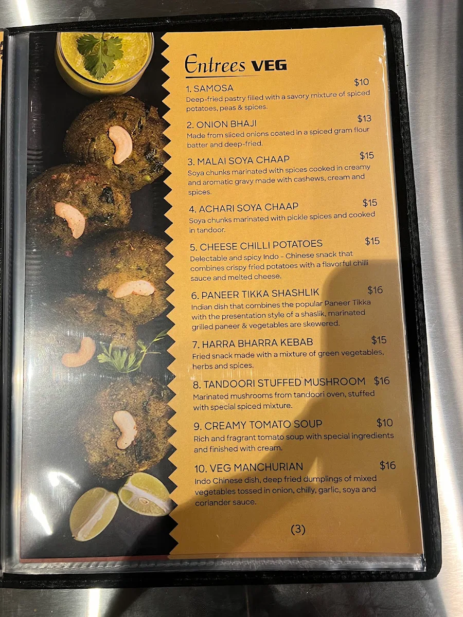 Menu, Spice in the Valley