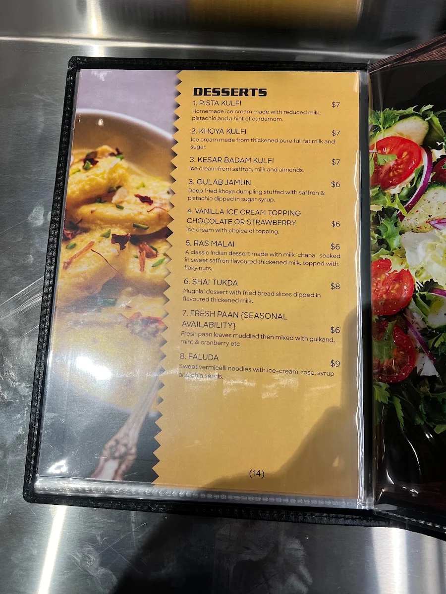 Menu, Spice in the Valley