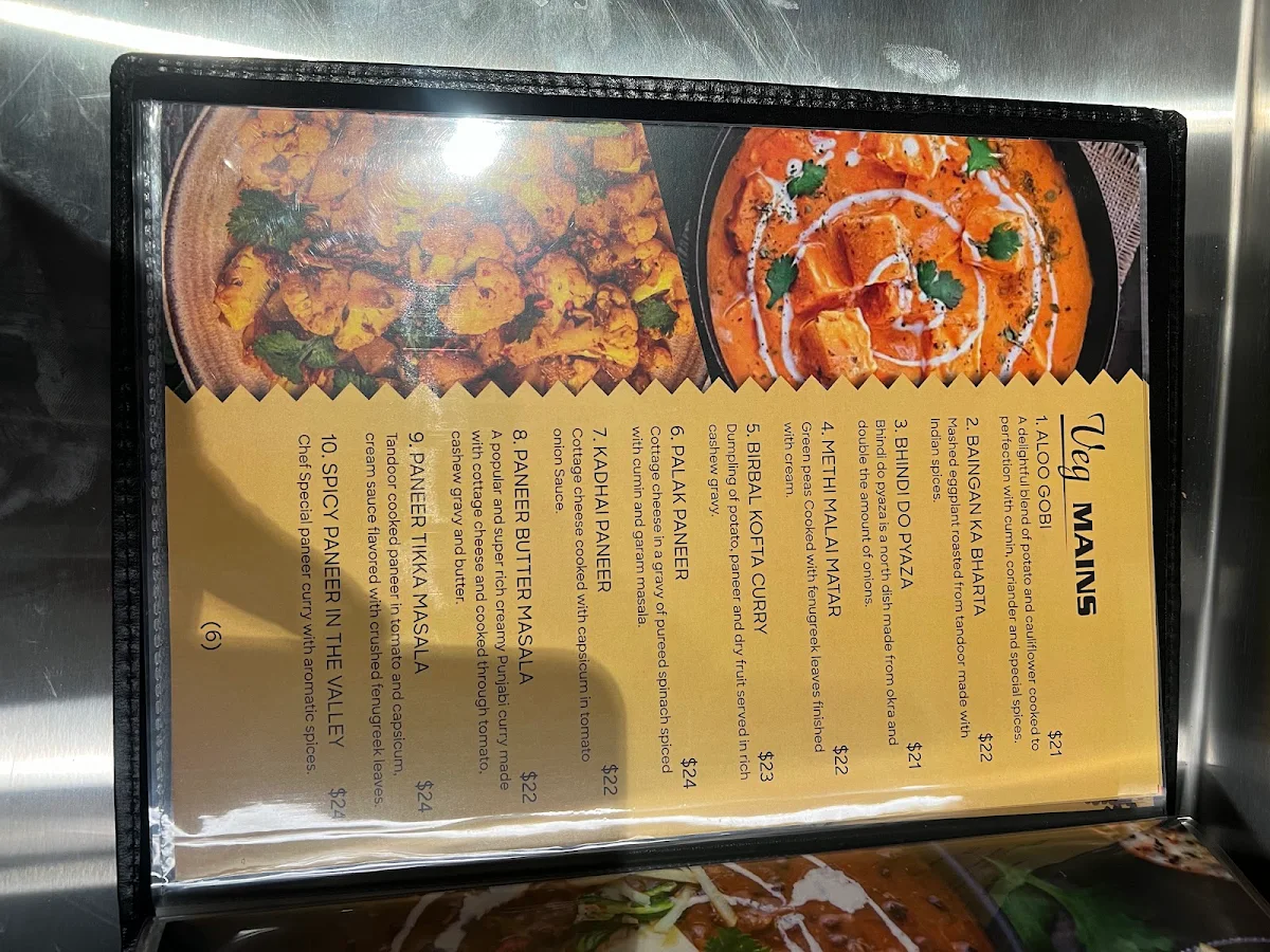 Menu, Spice in the Valley