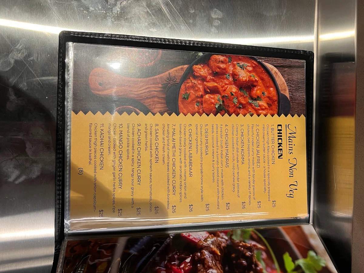 Menu, Spice in the Valley
