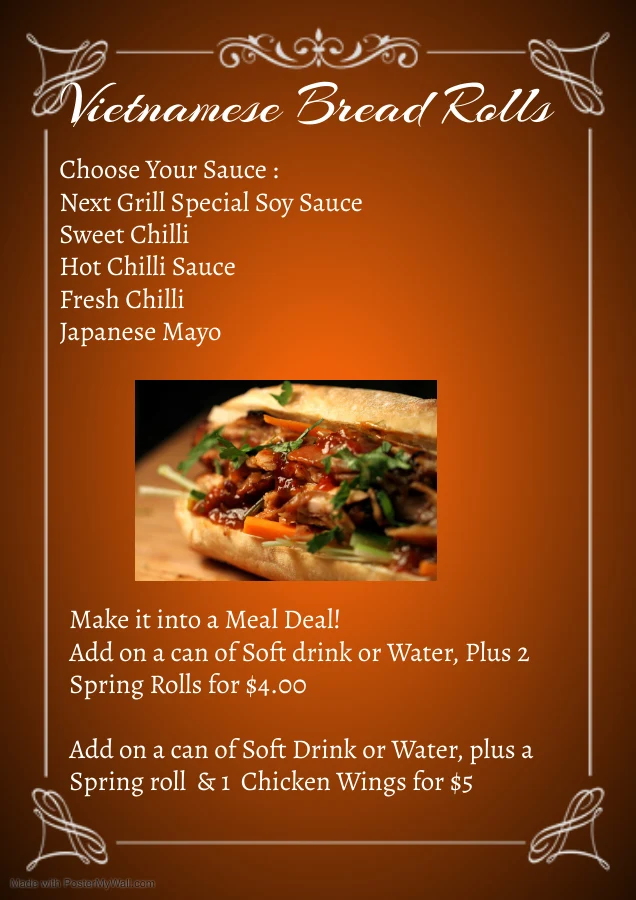 Menu, Next Grill