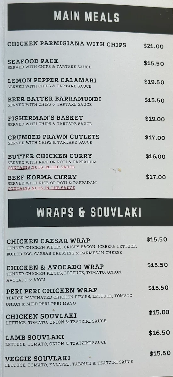 Menu, Bentleigh Free Range Flame Grilled Chicken Plus