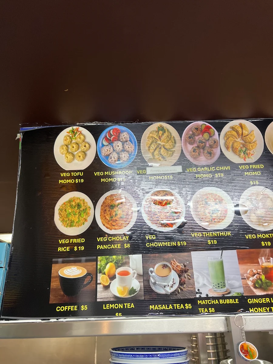 Menu, Tibet Momo Kitchen Byo
