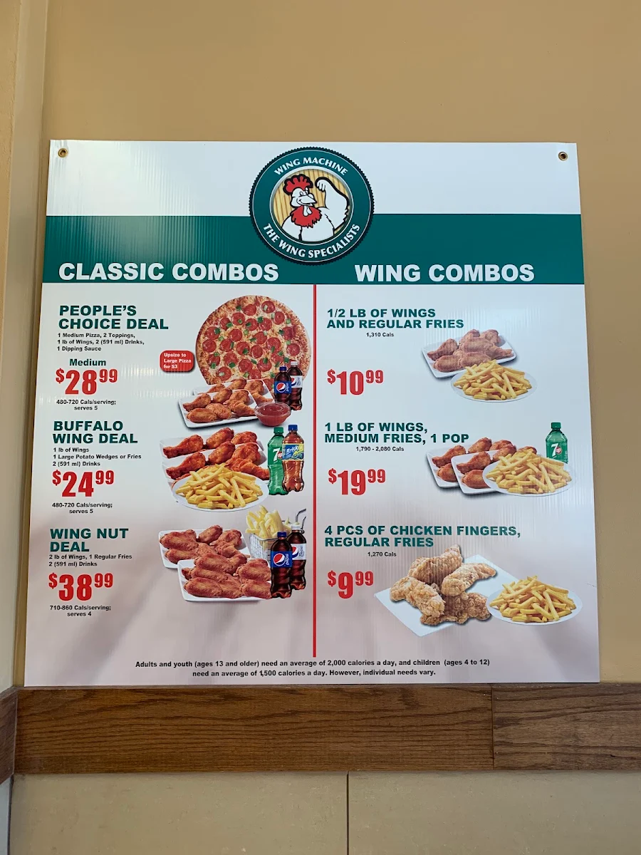 Menu, Wing Machine