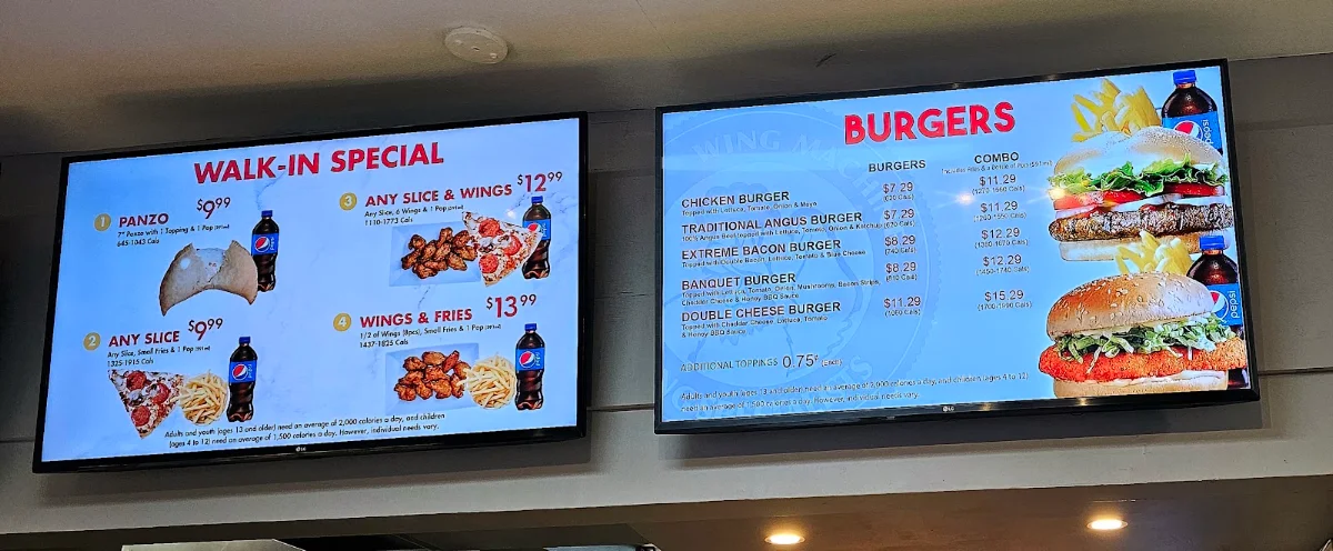Menu, Wing Machine
